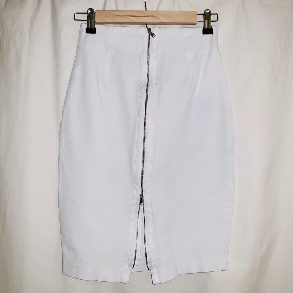 Kenneth Cole High Waist Zipper Pencil Skirt :XXS